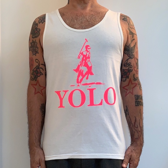 YOLO Urban Polo Parody Muscle Tank Top HIP HOP - Picture 1 of 6